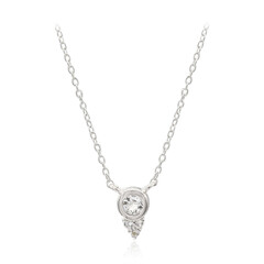 Collier en argent et Topaze blanche