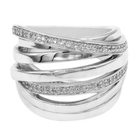 Bague en argent et Topaze blanche