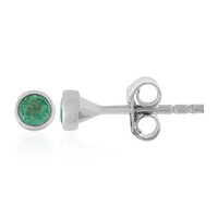 Boucles d'oreilles en argent et Emeraude de Colombie