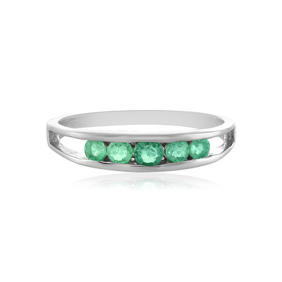 Bague en argent et Emeraude de Colombie