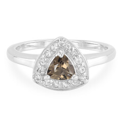 Bague en argent et Quartz fumé