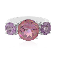 Bague en argent et Quartz rouge orient