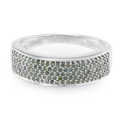 Bague en argent et Diamant fantaisie