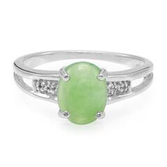 Bague en argent et Chrysoprase impériale