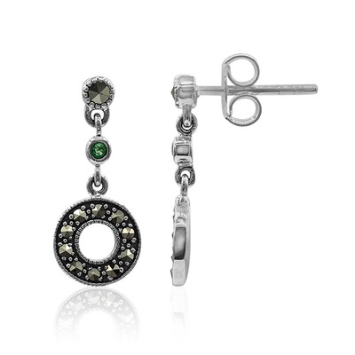 Boucles d'oreilles en argent et Marcassite