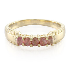 Bague pour homme en or et Saphir Padparadscha non chauffé