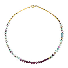 Collier en argent et Fluorite