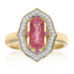 Bague en or et Pezzottaïte