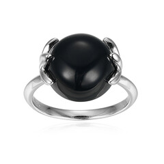Bague en argent et Agate noire