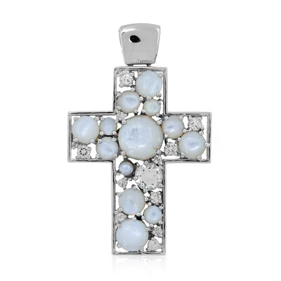 Pendentif en argent et Nacre