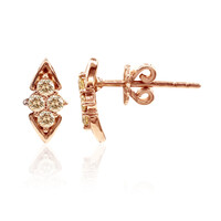 Boucles d'oreilles en or et Diamant rose de France SI1 d'Argyle 