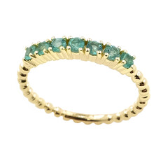 Bague en or et Emeraude de Zambie AAA (de Melo)