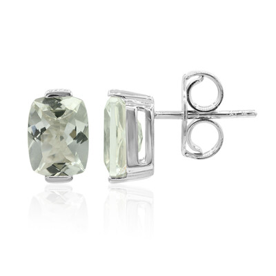 Boucles d'oreilles en argent et Améthyste verte
