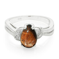 Bague en argent et Œil-de-tigre rouge
