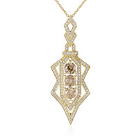 Collier en or et Diamant champagne I2 (de Melo)