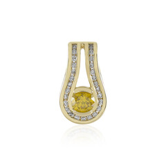 Pendentif en or et Diamant jaune I1