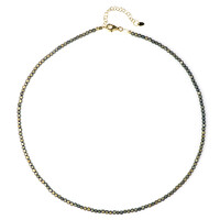 Collier en argent et Hématite mystique verte