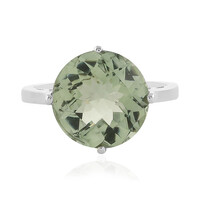 Bague en argent et Améthyste verte