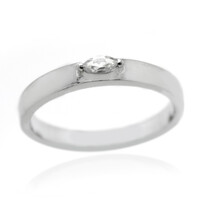 Bague en argent et Zircon