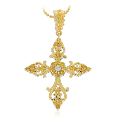 Collier en argent et Saphir jaune (Dallas Prince Designs)