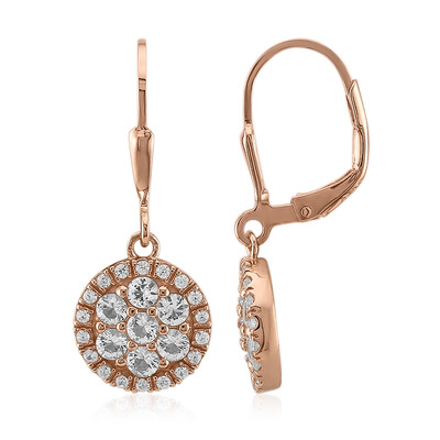 Boucles d'oreilles en argent et Topaze blanche