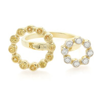 Bague en argent et Grenat mandarine