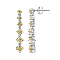 Boucles d'oreilles en argent et Citrine