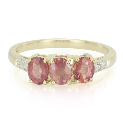 Bague en or et Saphir Padparadscha non chauffé