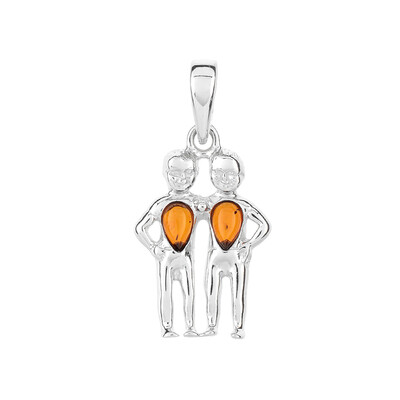 Pendentif en argent et Ambre baltique (dagen)