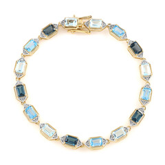 Bracelet en argent et Topaze bleu ciel