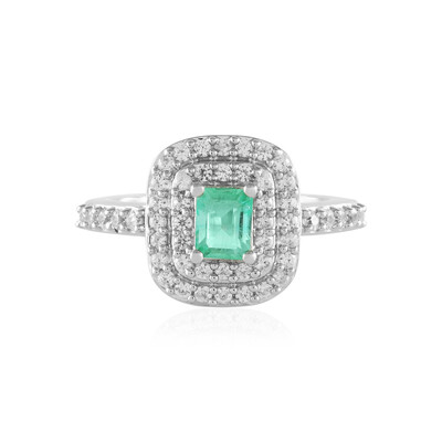 Bague en argent et Emeraude de Russie