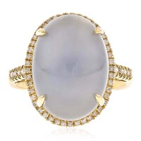 Bague en or et Pierre de lune bleue (CIRARI)