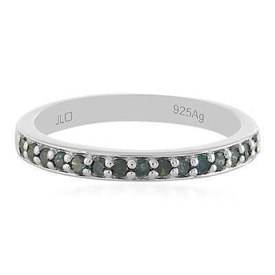 Bague en argent et Diamant bleu I3