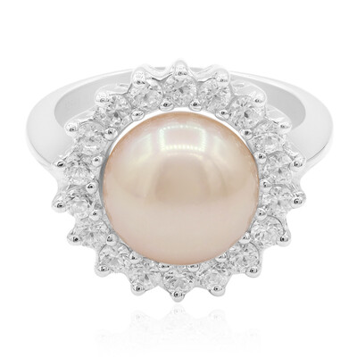 Bague en argent et Perle de culture d'eau douce (TPC)