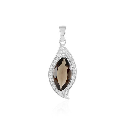 Pendentif en argent et Quartz fumé