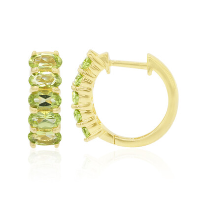 Boucles d'oreilles en argent et Péridot
