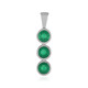 Pendentif en argent et Onyx vert