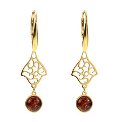 Boucles d'oreilles en argent et Ambre baltique