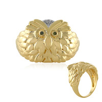 Bague en argent et Diamant vert I3