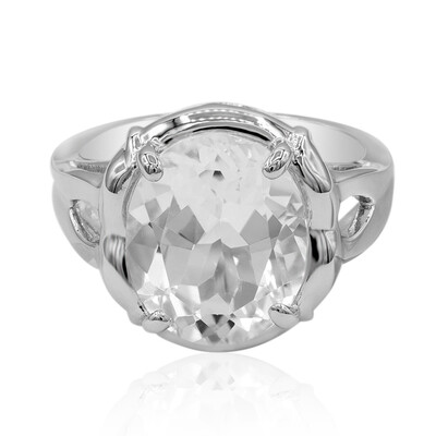 Bague en argent et Topaze blanche