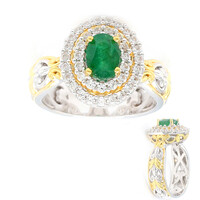 Bague en argent et Emeraude de Zambie (Gems en Vogue)