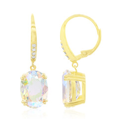 Boucles d'oreilles en argent et Quartz Rayon de Lune