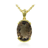 Collier en argent et Quartz fumé