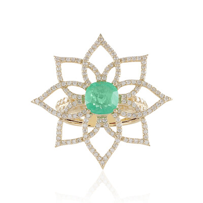 Bague en or et Emeraude de Colombie (de Melo)