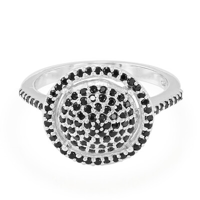 Bague en argent et Spinelle noir