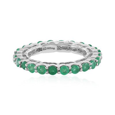 Bague en argent et Emeraude de Zambie