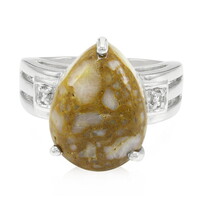 Bague en argent et Quartz Dinosaure