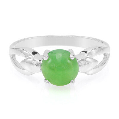 Bague en argent et Chrysoprase impériale
