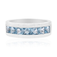 Bague en argent et Topaze bleu Suisse