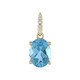 Pendentif en or et Topaze bleu Suisse